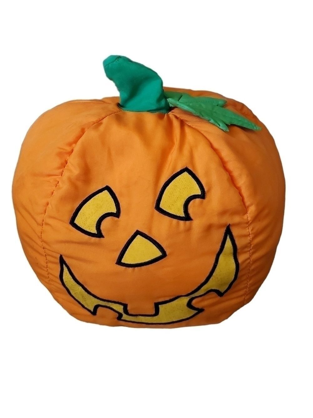 Vtg Hallmark 10" stuffed plush pumpkin Jack-o-lantern Halloween fall